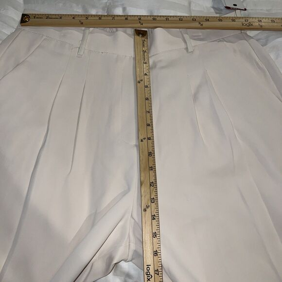 French Connection Women Wide Leg Trouser Color Cream XL Office Casual Preppy NWT - Picture 12 of 16